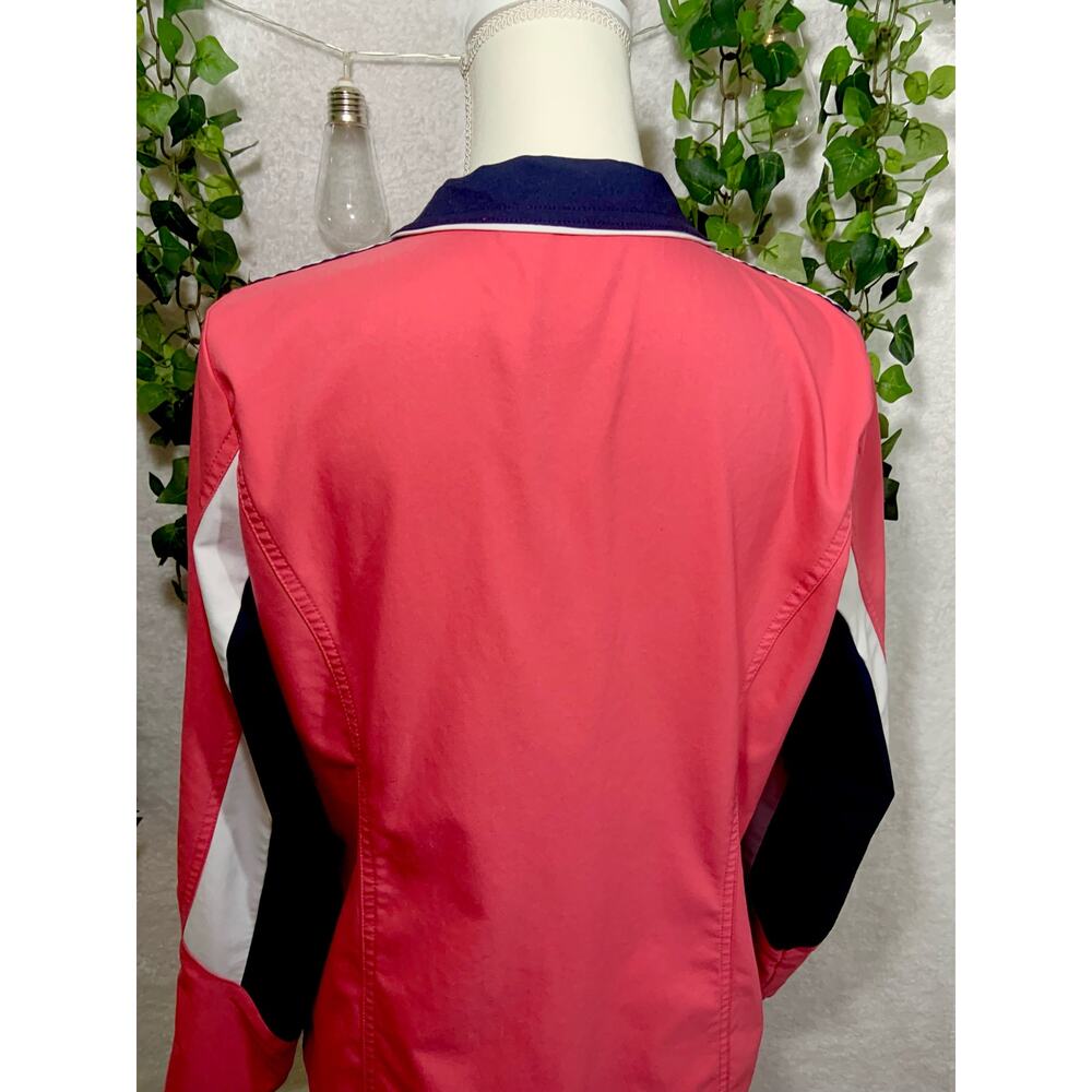 Sb Active Lightweight Track Jacket Pink Navy Stri… - image 6